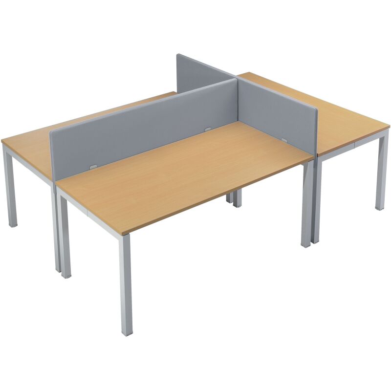 Panneau écran acoustique Universel en tissu hauteur 35 cm pour bureau individuel