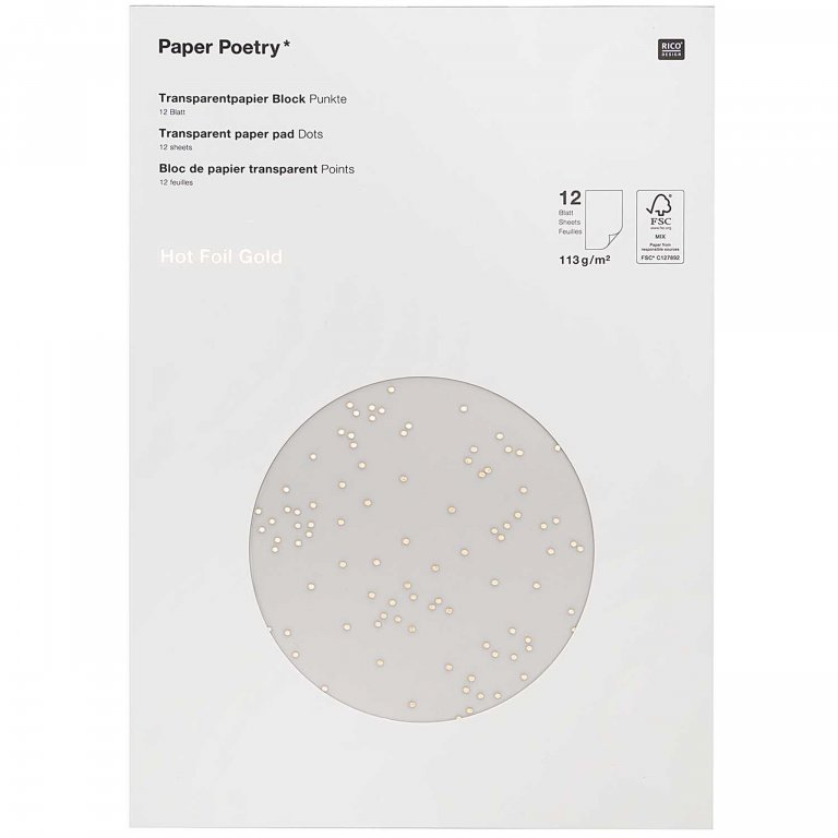 Transparentpapier Block, Punkte