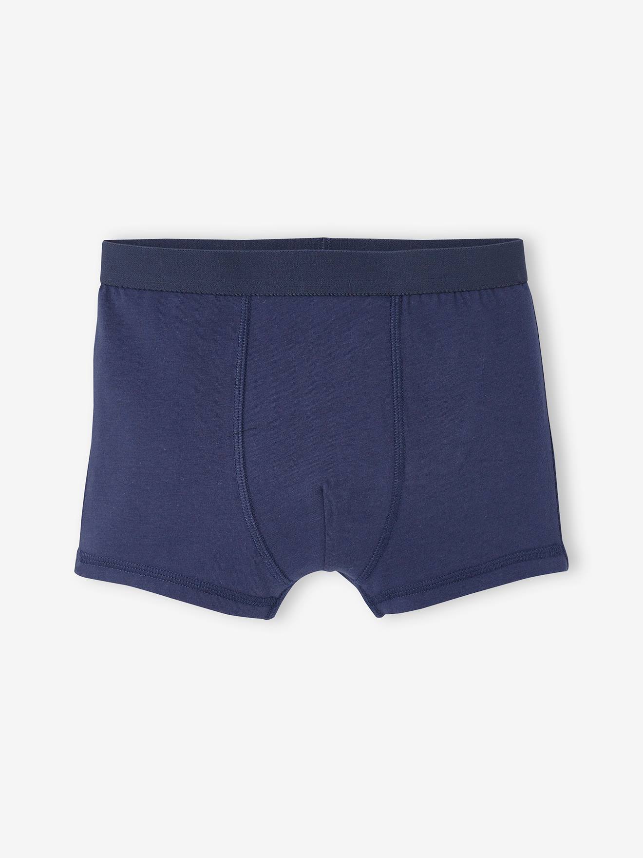 Pacote com 3 cuecas boxer lisas azul-escuras da NASA® com estampas.