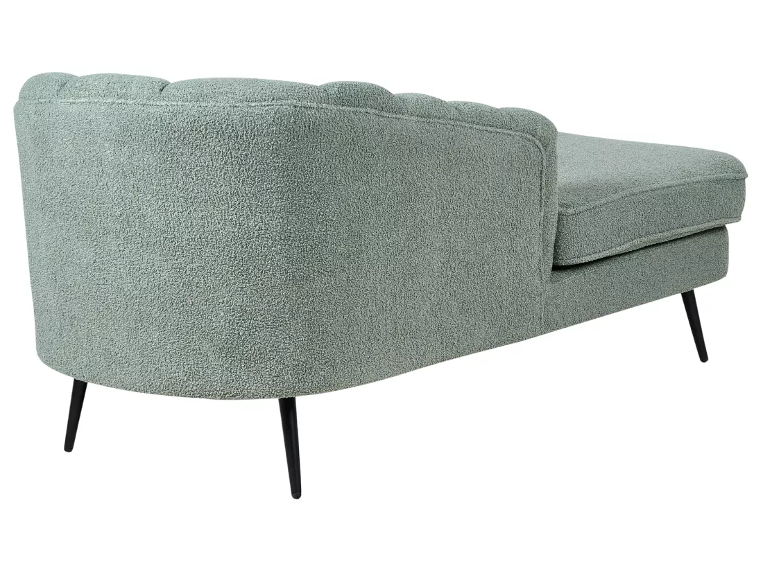 Divan côté droit en bouclé vert ALLIER