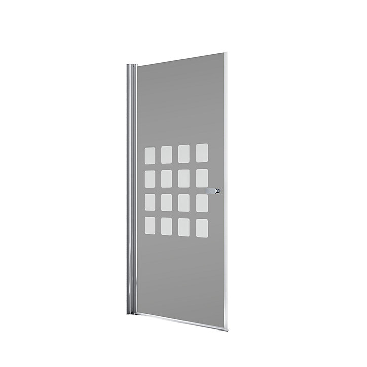Porte de douche pivotante, 80 x 192 cm, Schulte NewStyle, verre transparent anticalcaire, Cubic anthracite