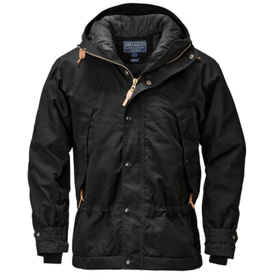 Herren-Parkajacke, Schwarz