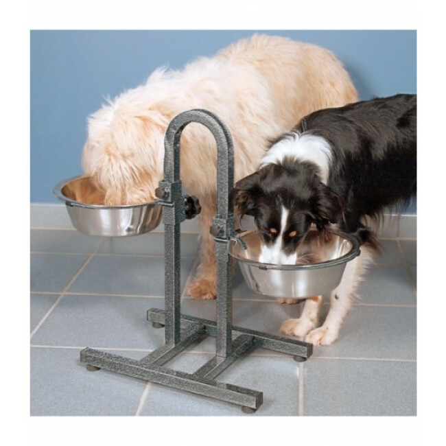 Support double gamelle Vario Trixie avec réglage hauteur individuel