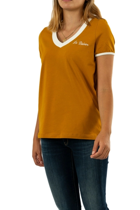 tee shirt Veromoda lebaiser buckthorn brown