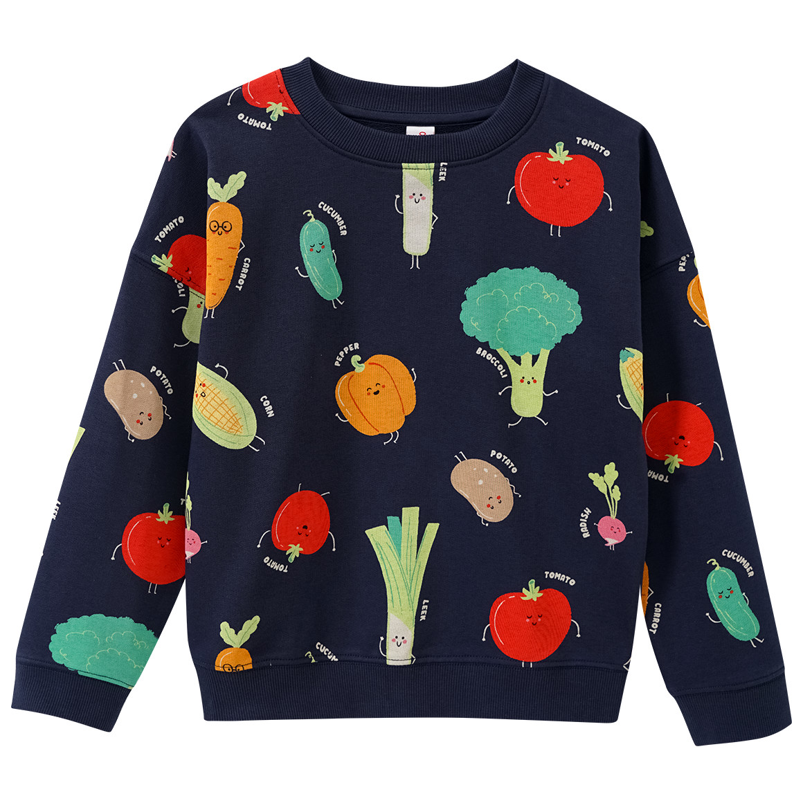 Topolino Jungen Sweatshirt mit Gemüse-Allover dunkelblau