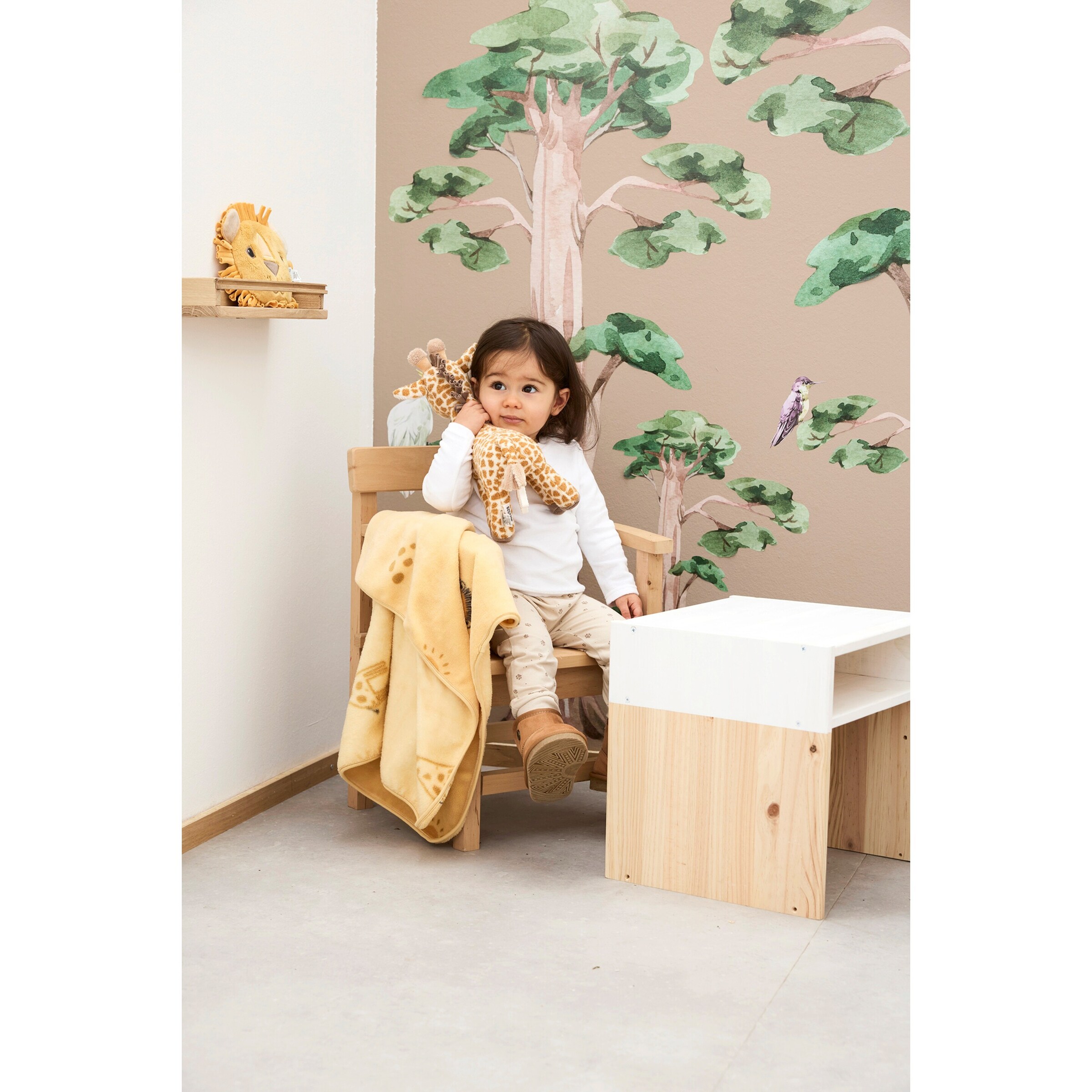 Sterntaler Babydecke Plüsch 75x100 cm gelb / Safari