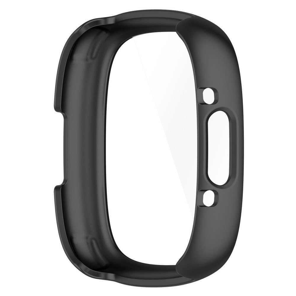 Fitbit Versa 4 / Sense 2 Hardcase Bumper Hülle mit Displayschutz - Schwarz