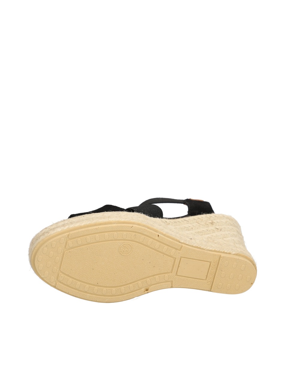 Veloursleder Keilsandale