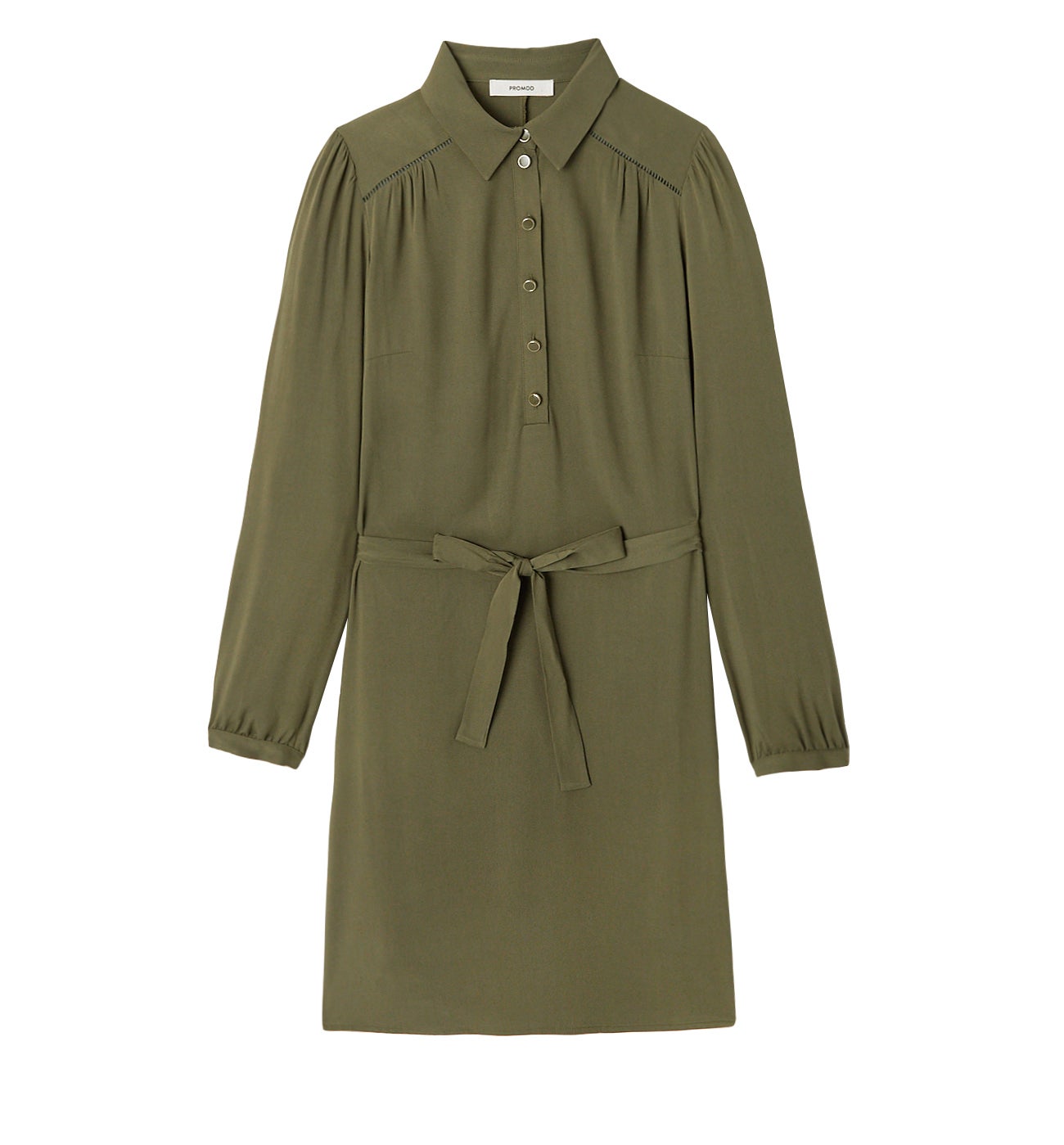 Robe-chemise courte Femme - Kaki