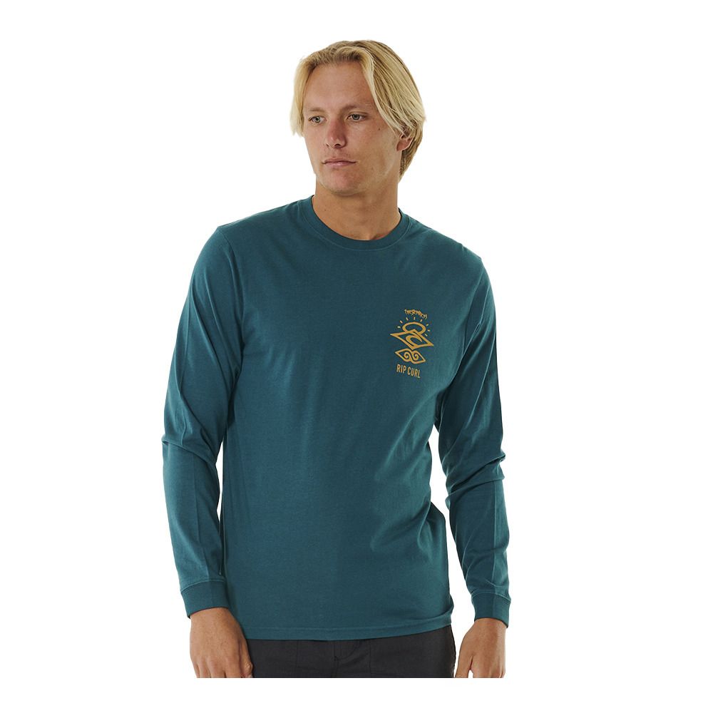 Rip Curl SEARCH ICON - Tee-shirt Homme blue green