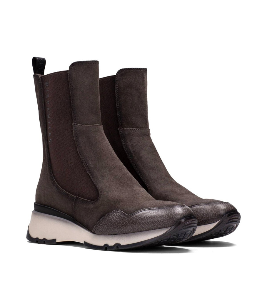 Botas de tornozelo Hispanitas Kristen em couro cinza