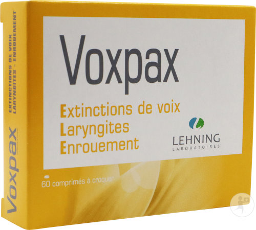 Voxpax Extinctions De Voix Laryngites Enrouement 60 Comprimés À Croquer