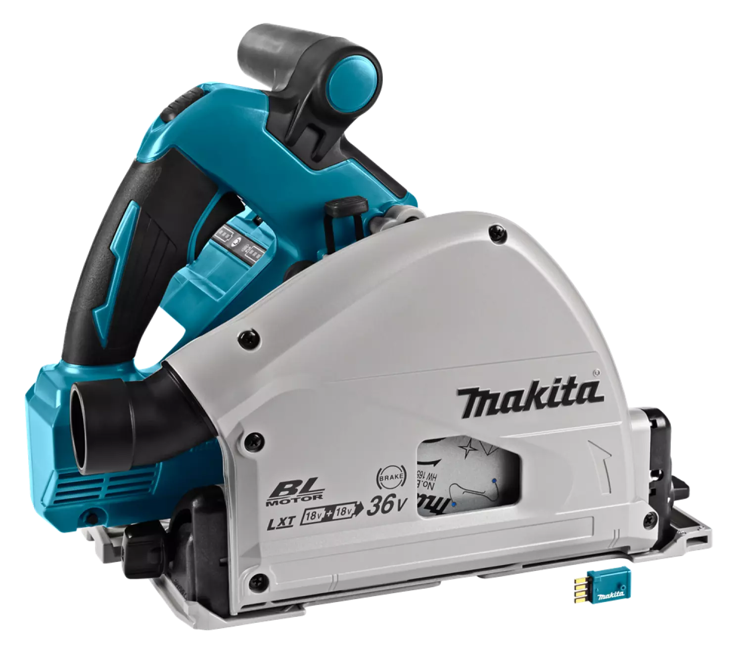 Makita DSP601ZJU 36V (2x 18V) Li-Ion accu invalcirkelzaag body in Mbox (AWS) - 20 x 165mm - koolborstelloos