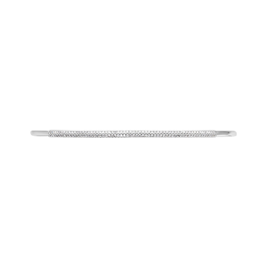 Bracelet Jonc Hermia Blanc Diamant Blanc