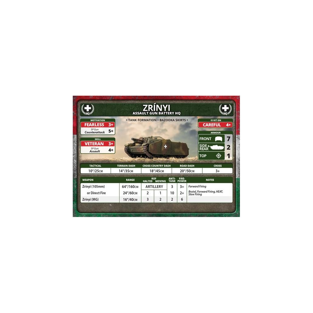 Flames of War - Bagration : Hungarian Unit Cards