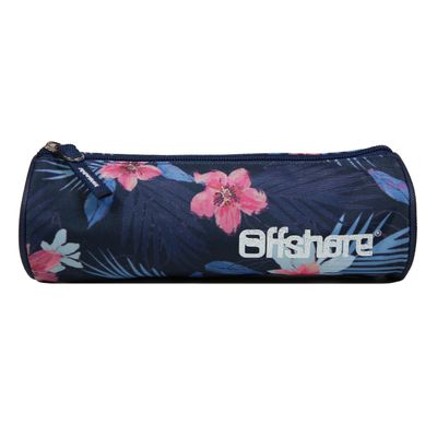Trousse ronde Offshore - 1 compartiment - bleu marine et imprimé - Bagtrotter