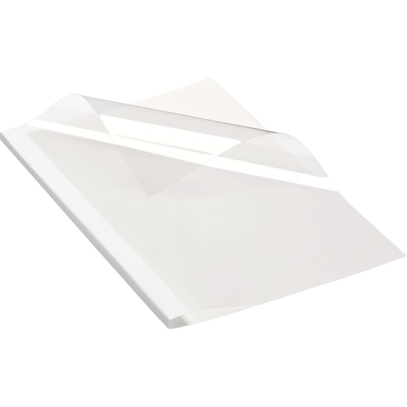 Couverture de thermosoudure dos 6 mm carton 200 g Fellowes blanche