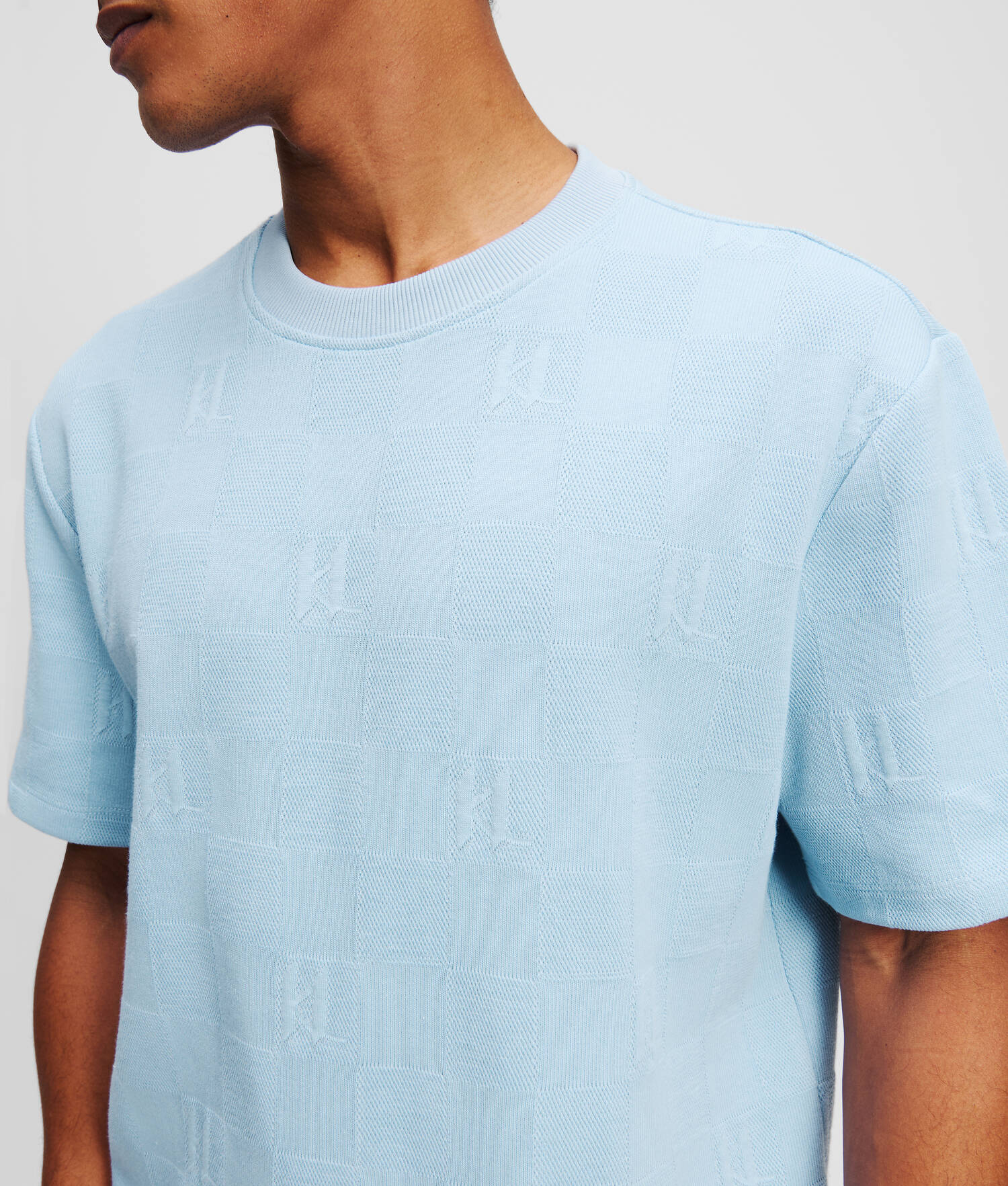 T-SHIRT KL MONOGRAM VÉRIFIÉ - Chambray doux