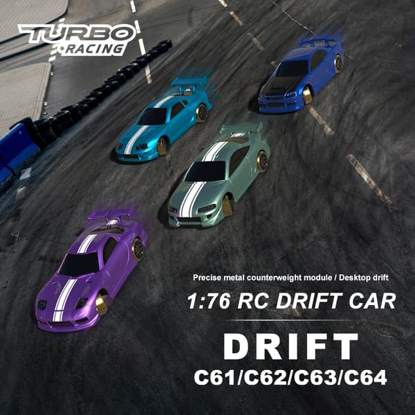Turbo Racing DRIFT C63 1/76 Blue - RTR