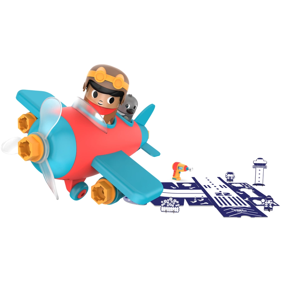 Learning Resources® Design & Drill® Bolt Buddies® Flugzeug