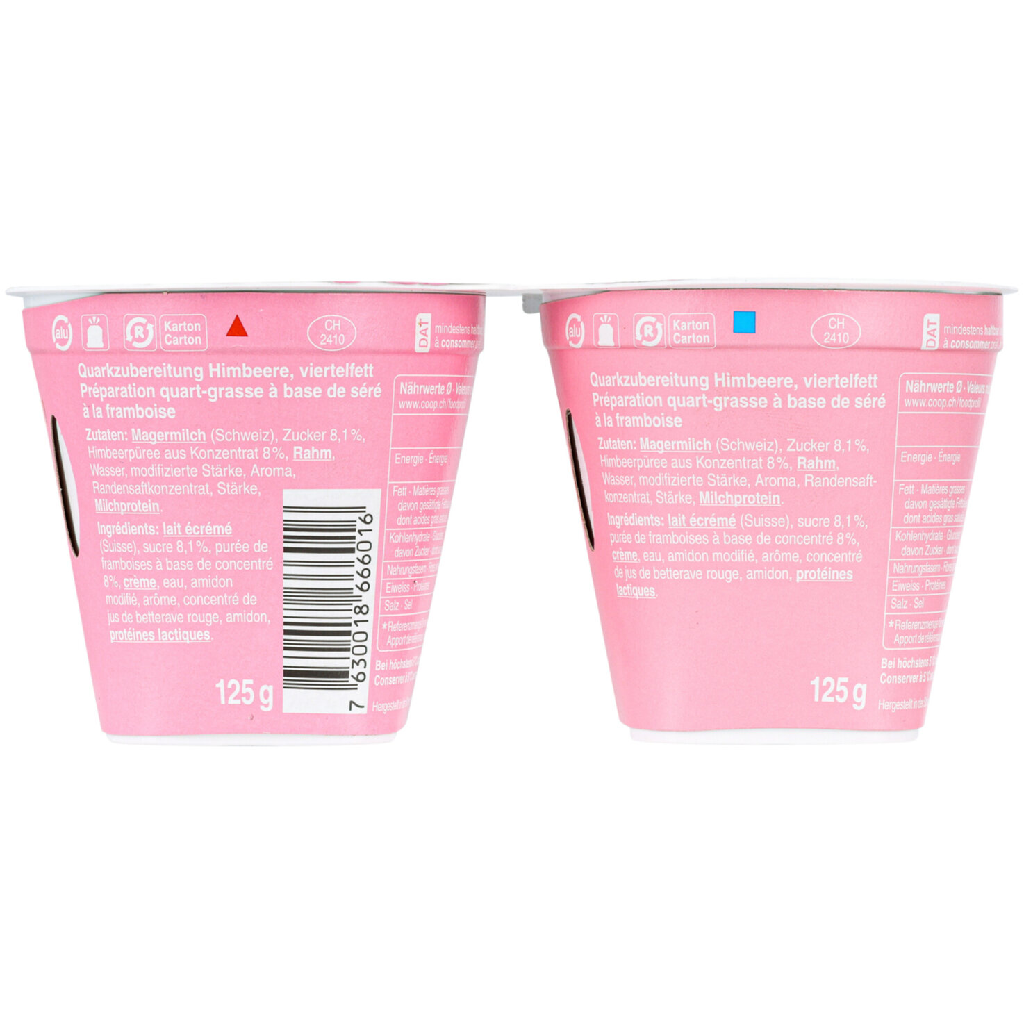 Früchtequark Himbeere 2x125g