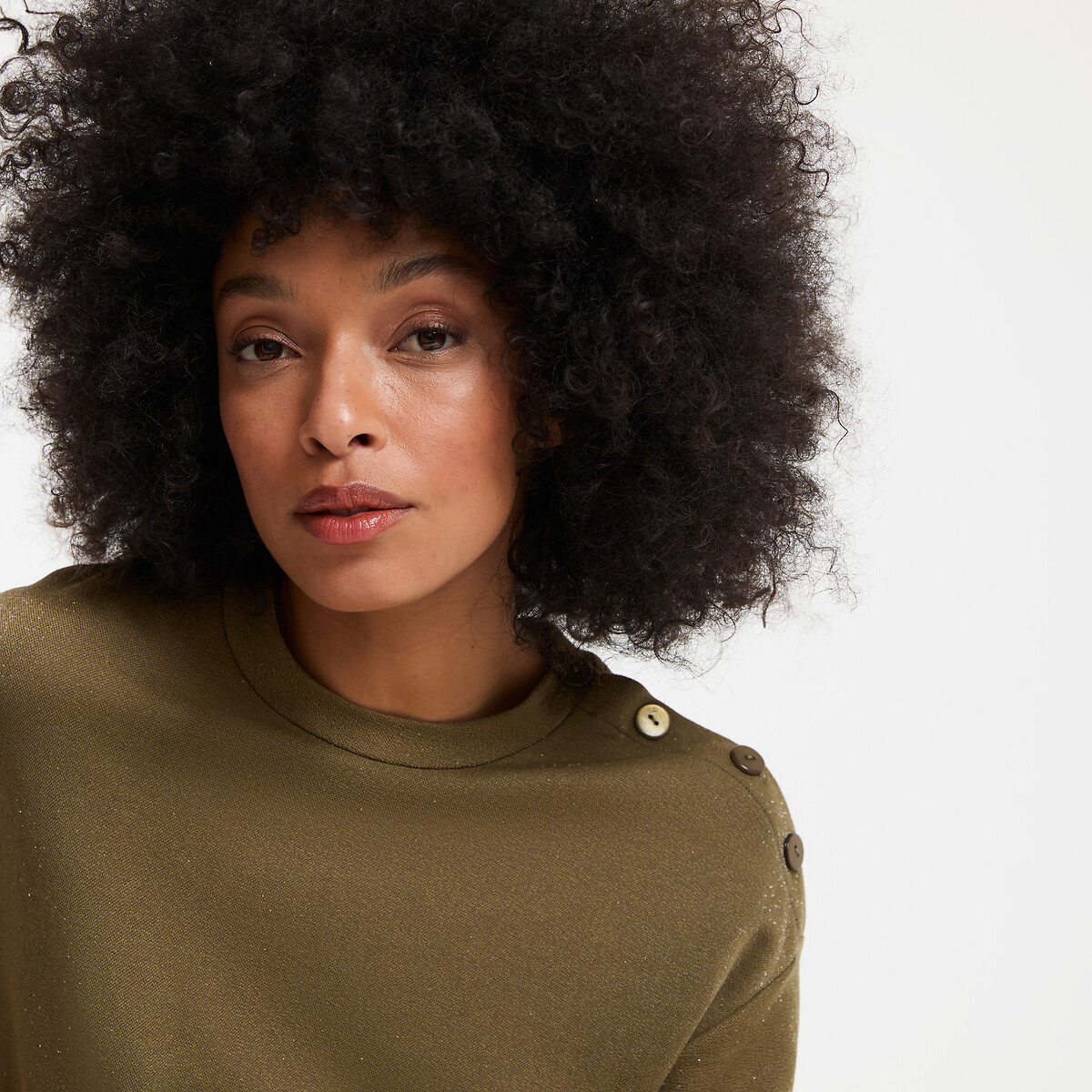 COLEÇÃO LA REDOUTE<br>Vestido reto com lantejoulas, longo, com mangas curtas