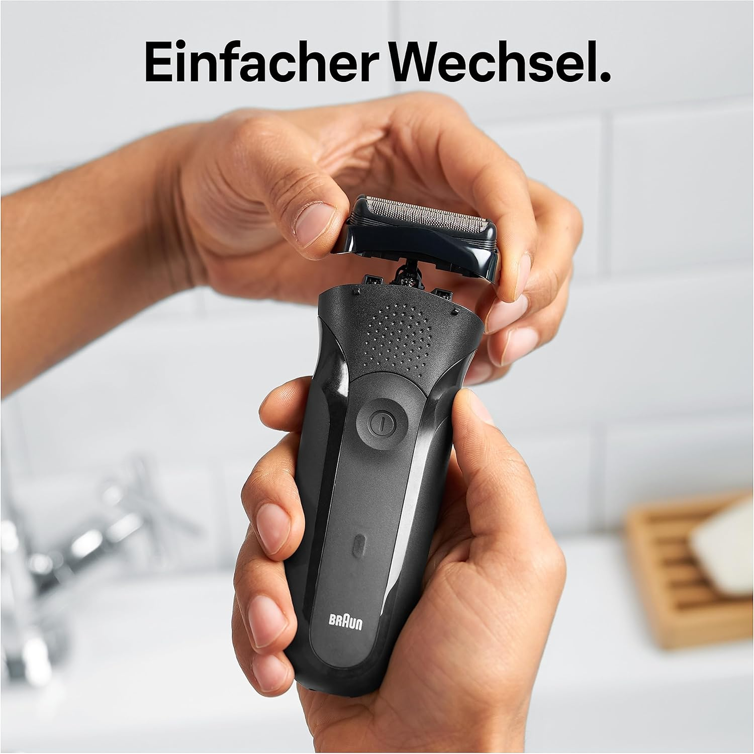 21B Series 3 Pro Skin Scherkopf Kassette Gesichts Haarentfernung Ersatz Rasierklinge (90822932) - Schwarz