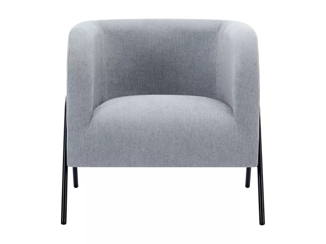Fauteuil en tissu gris BLINODA