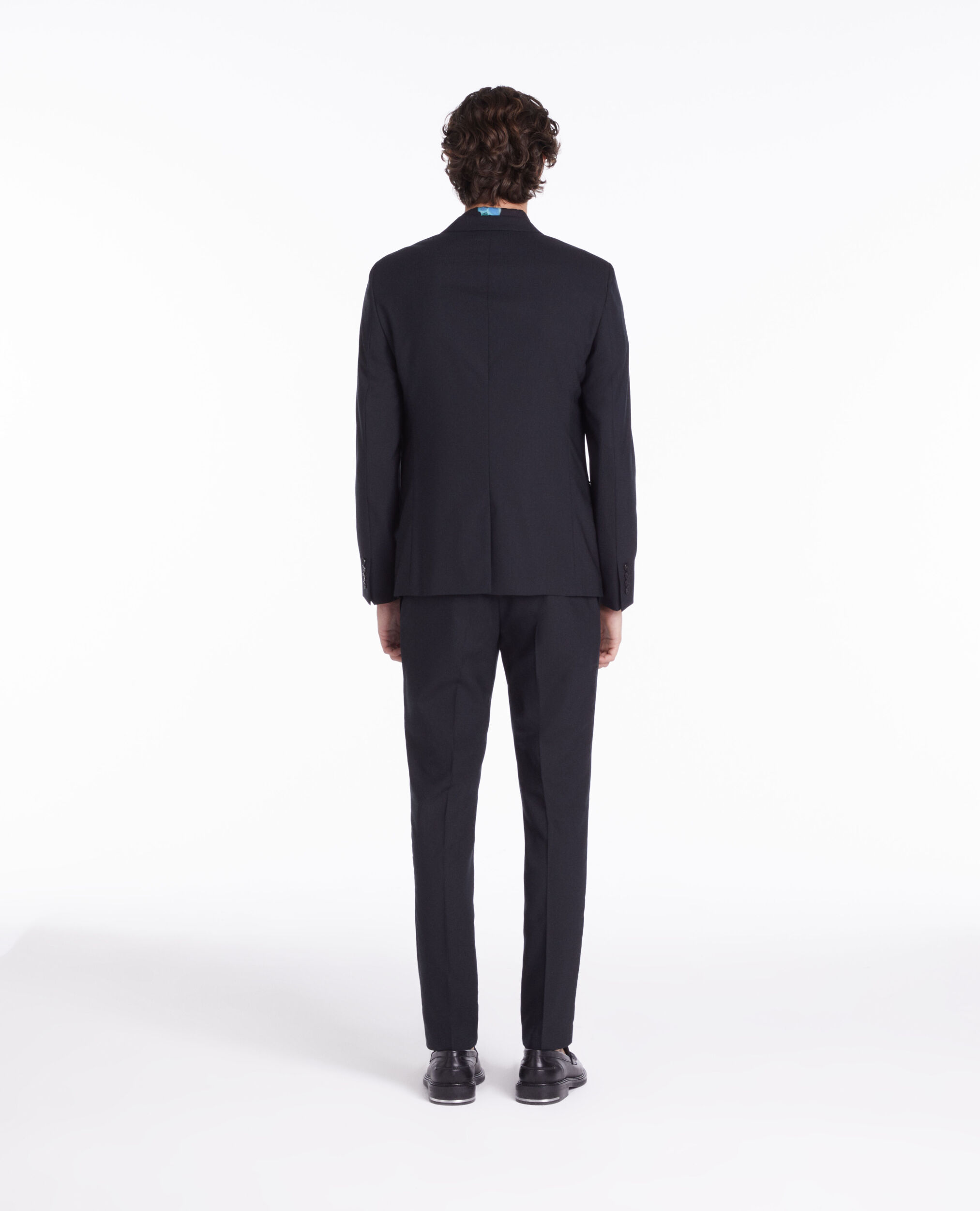 Veste de costume Prince Galles en laine bleu marine