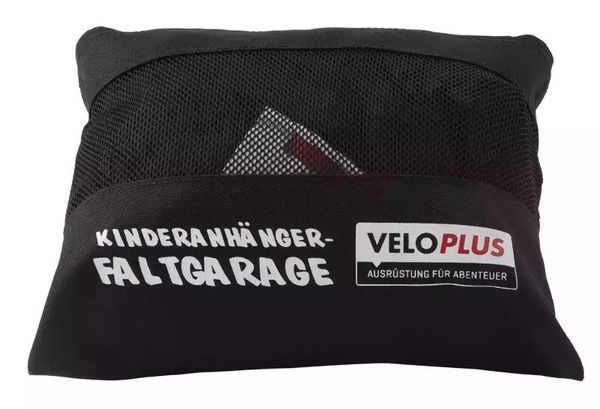 VELOPLUS FALTGARAGE für Kinderanhänger  schwarz