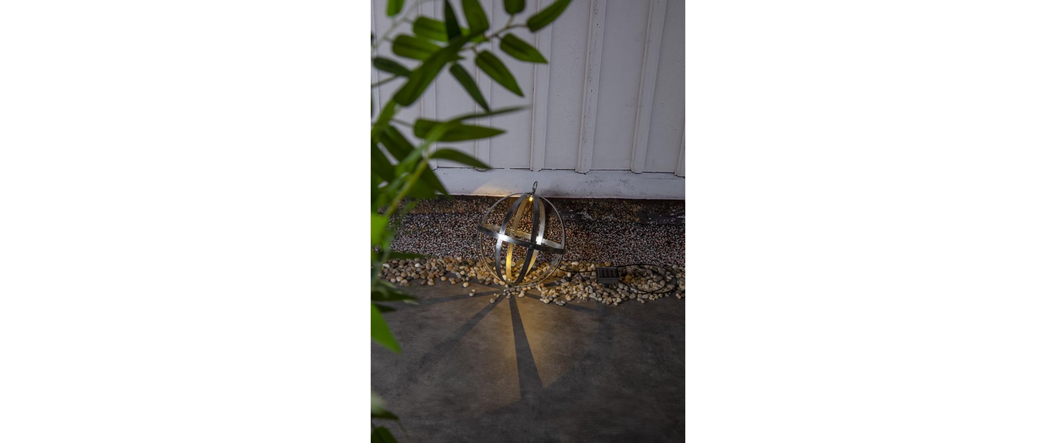 Gartenlicht Solar Astri, Ø 25 cm, SilberSolargartendekoration