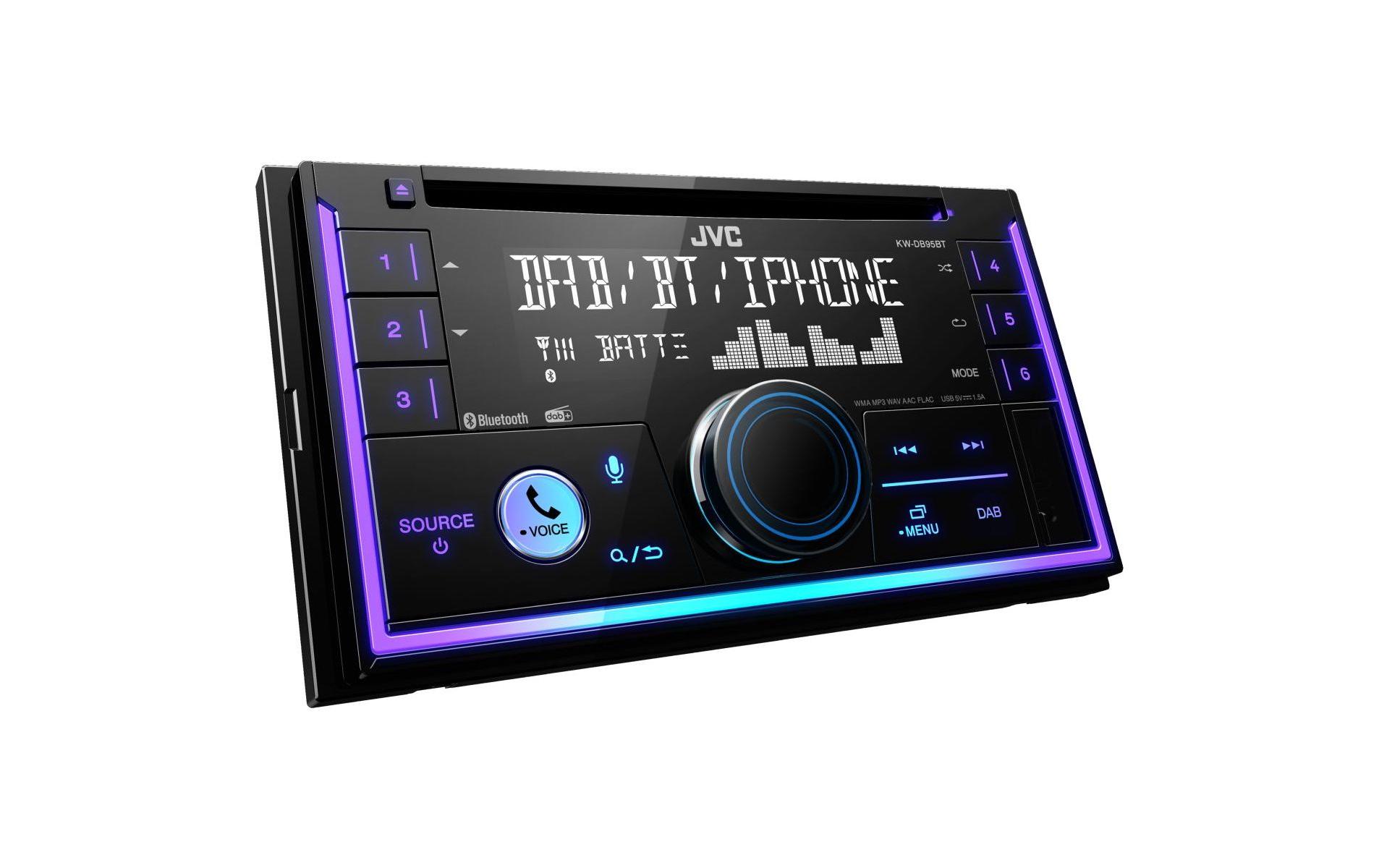 Autoradio KW-DB95BT 2 DIN<br>CD-Multimedia mit Bluetooth-Technologie und digitalem DAB+-Tuner