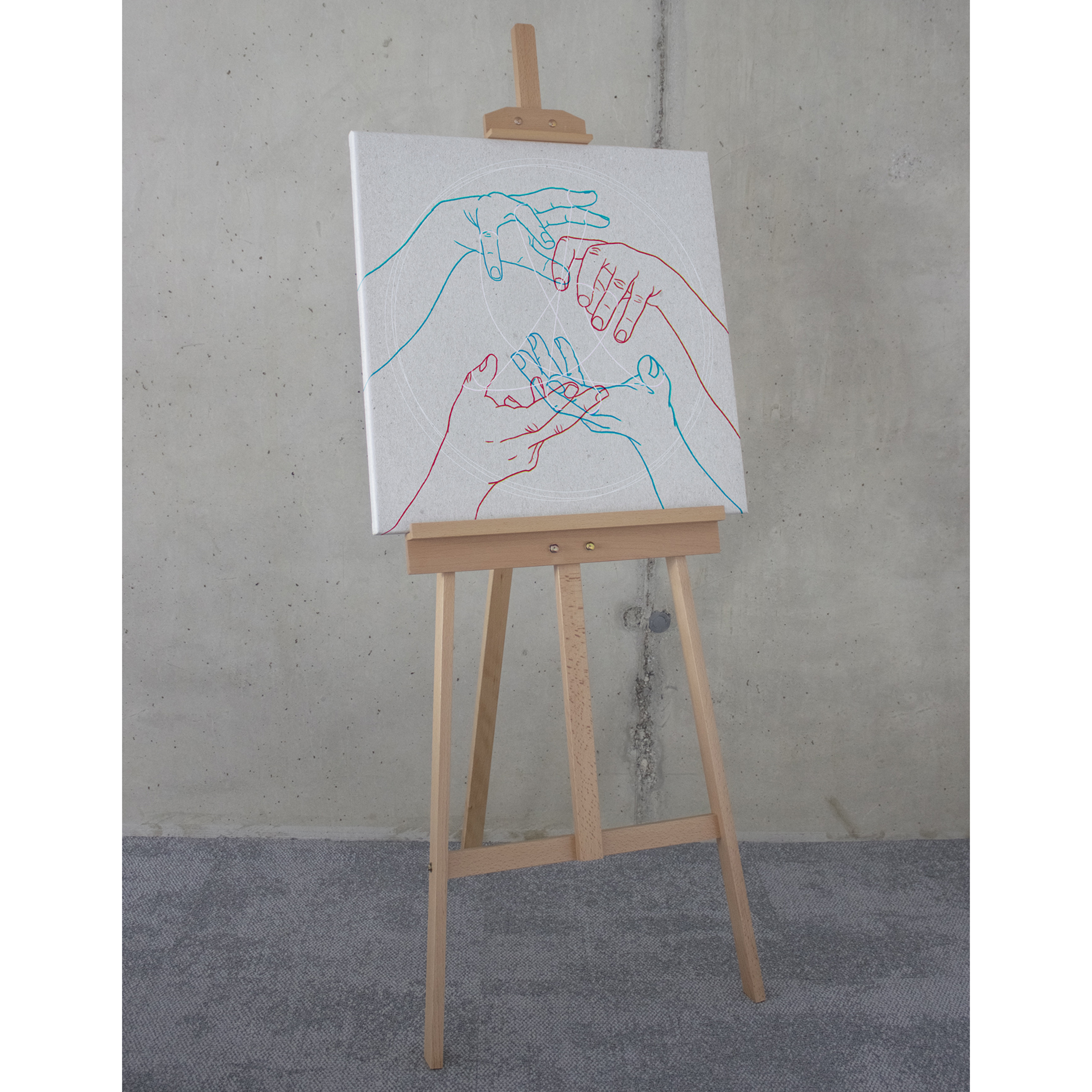 Keilrahmenbild GLORY HANDS - 60x60 cm