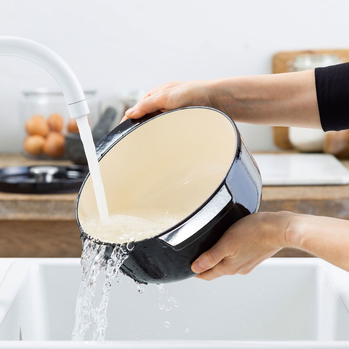 Støpejernsgryte 22 cm/3,3 liter, onyx black