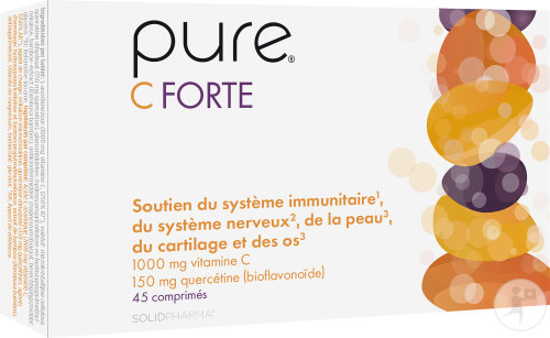 Pure C Forte Vitamine C 1000 mg Quercétine Immunité 45 comprimés