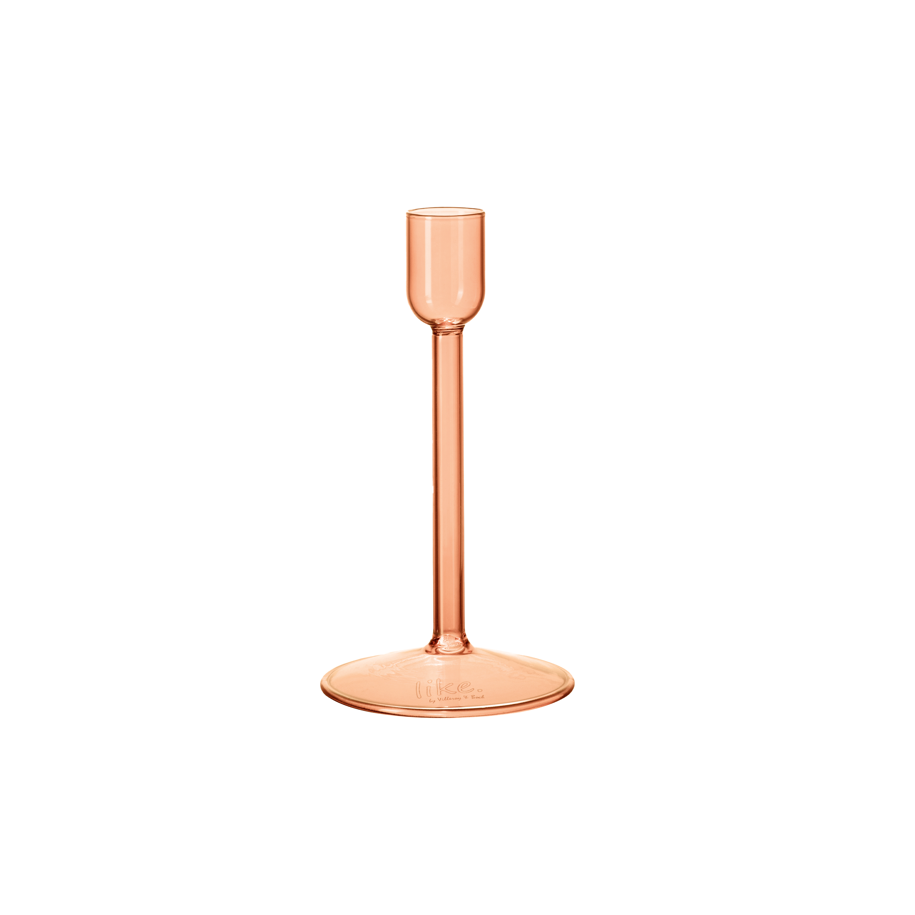 Like Home Candlestick holder Orange, 3.2'' x 3.2'' x 6''