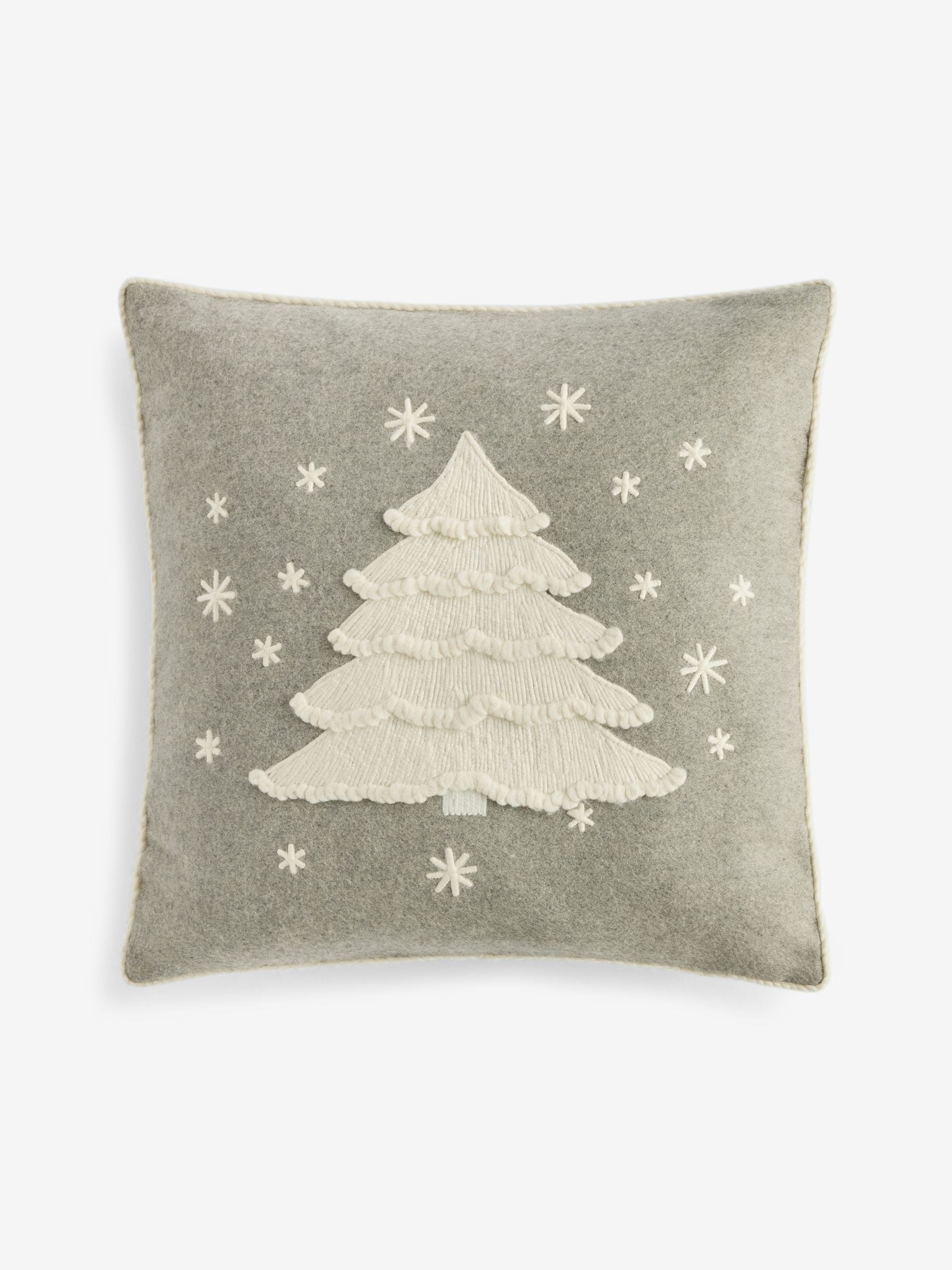 Geborduurd Kerstmisboom Kussentje