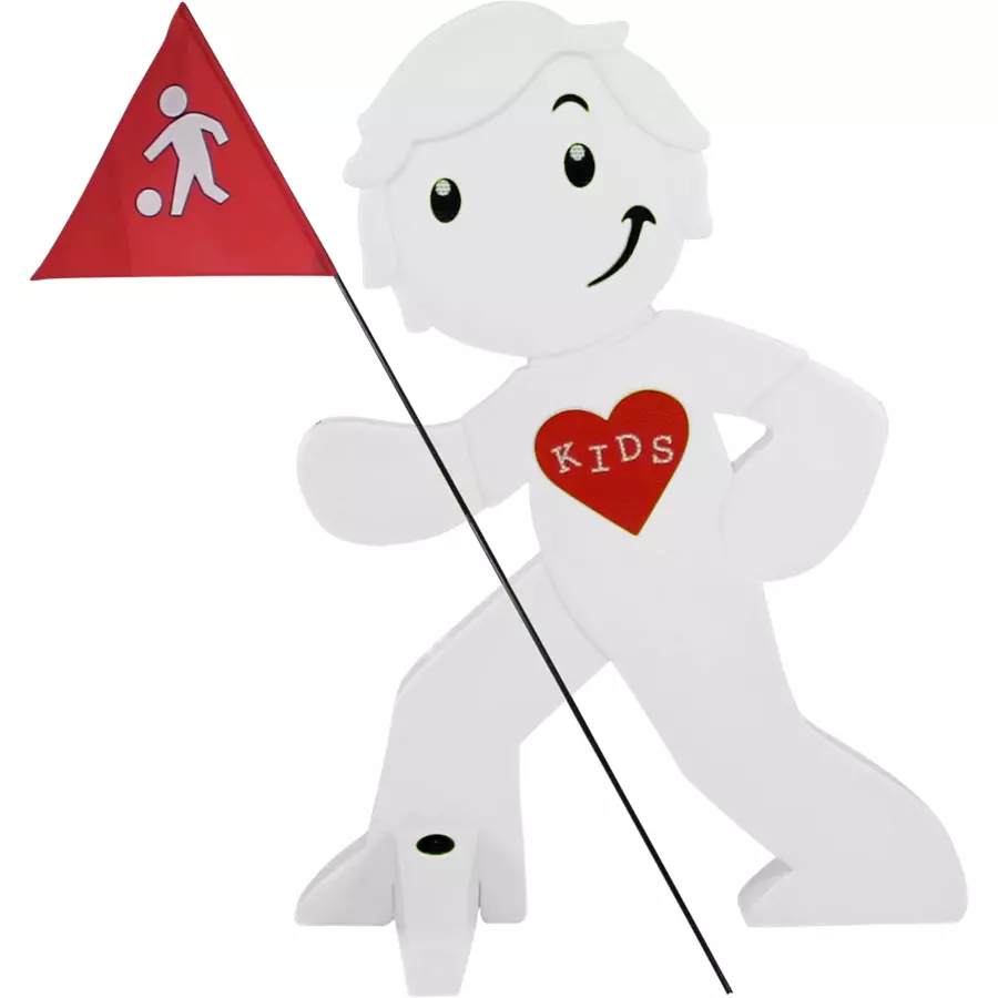 BEACHTREKKER Streetbuddy Warnfigur für mehr Kindersicherheit - weiß