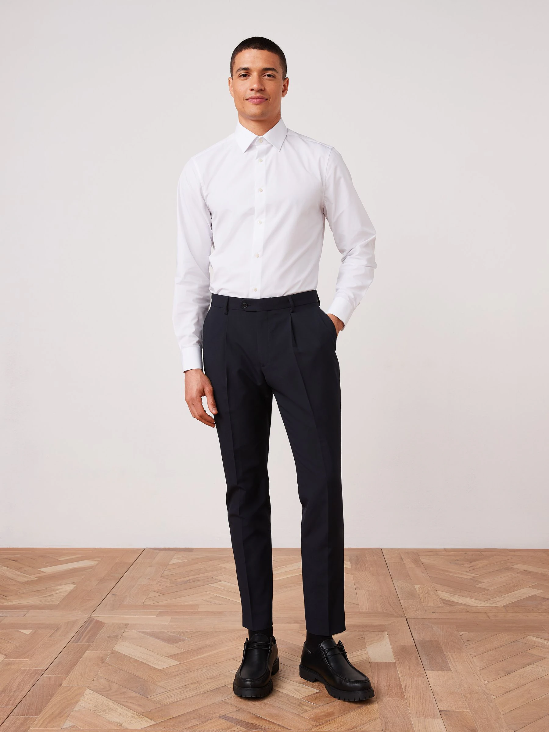 Donkerblauw - Slim Fit - Kostuumbroeken
