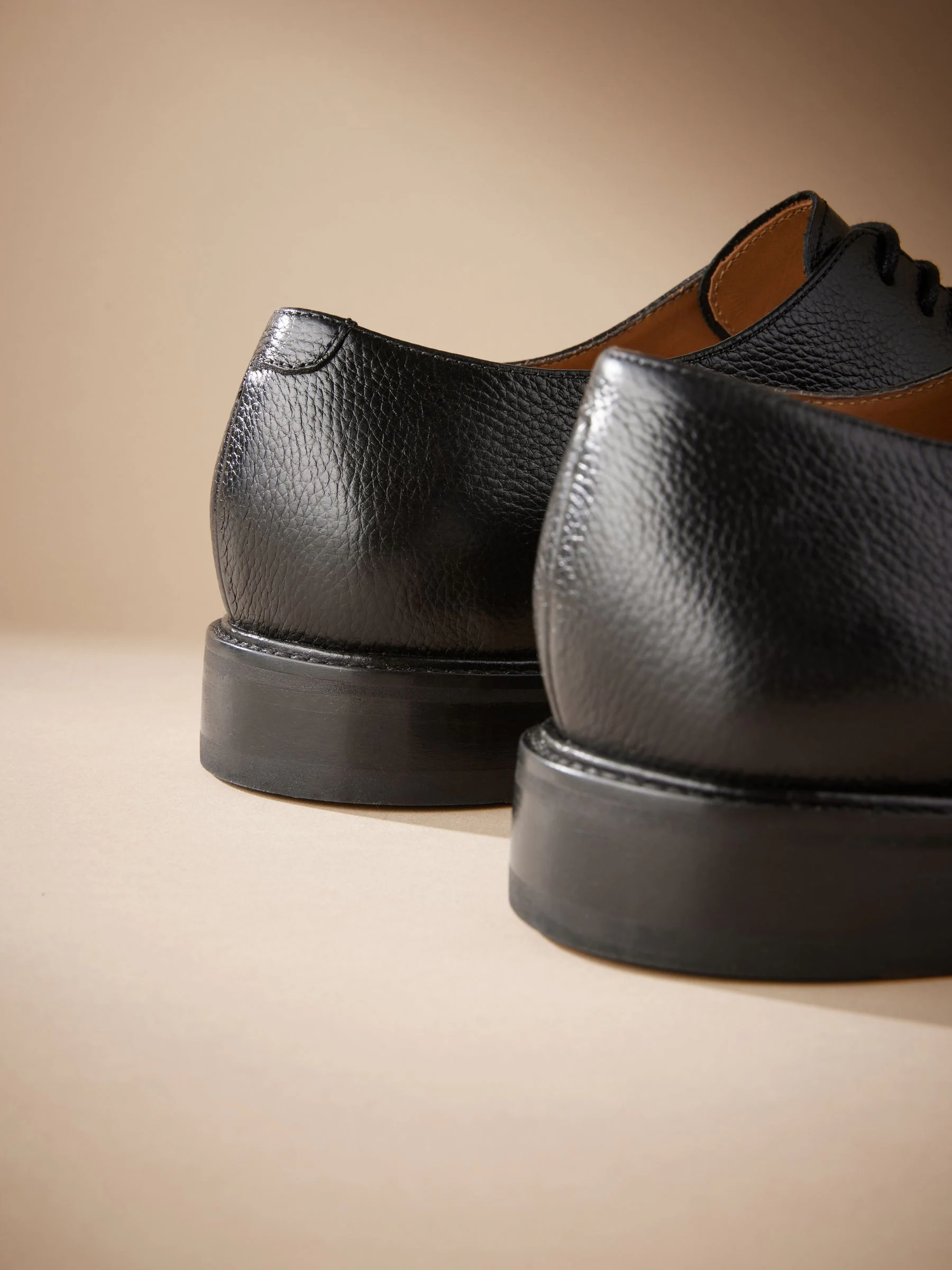 Zwart - Signature - Derby-schoenen met leren zool