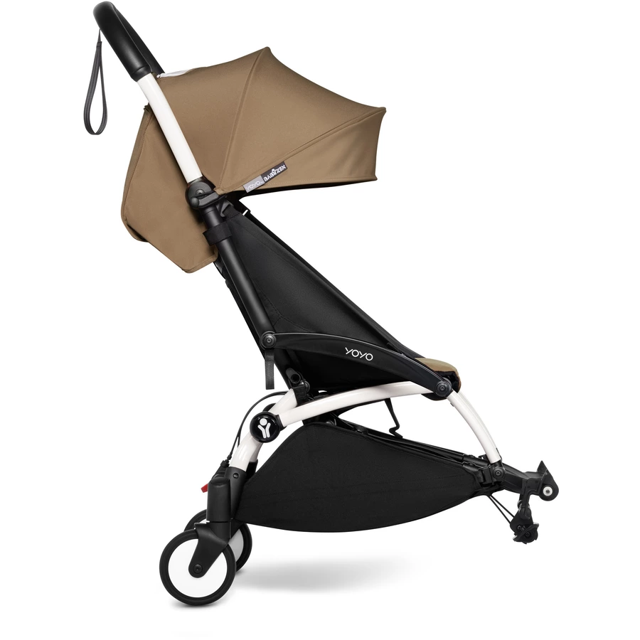 BABYZEN Kinderwagen YOYO 6+ connect White mit Textilset Toffee