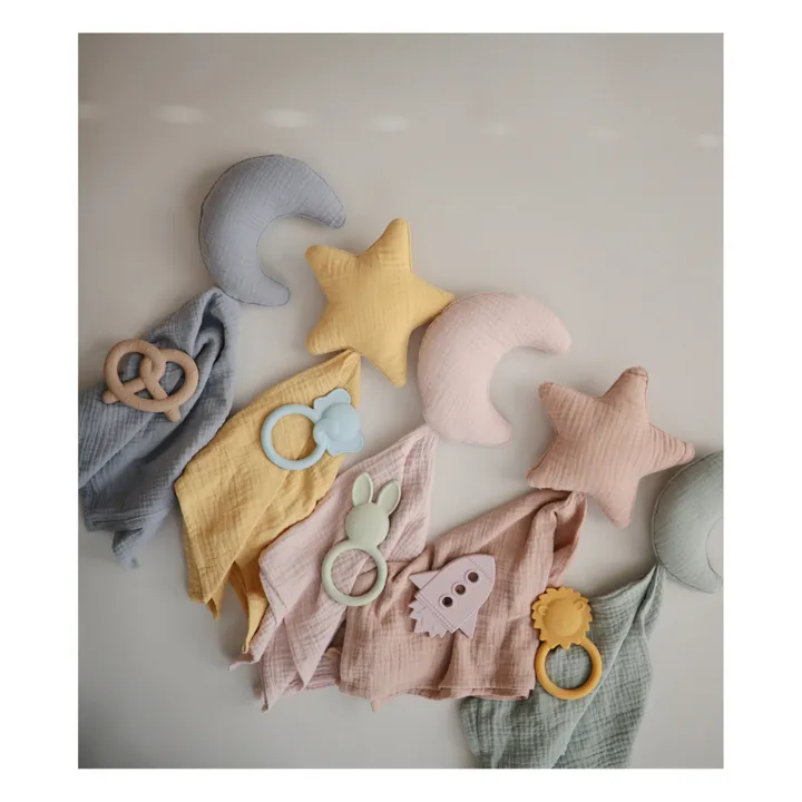 Mushie Jouet de dentition Bretzel en silicone | Beige