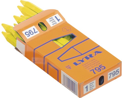 Lyra markeerkrijt, Ø 11 mm, geel, 12-pack