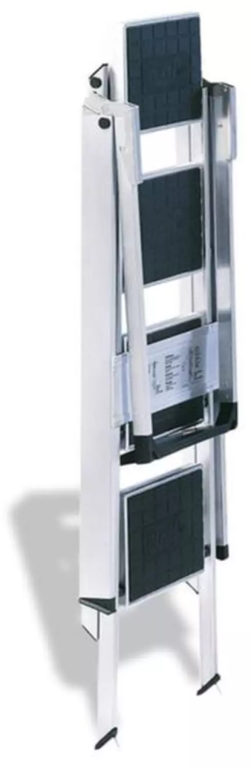 Little Jumbo 1313650440 Trap - Enkel - Aluminium - 4 treden kunststof - met beugel - max. werkhoogte 2.92 m.
