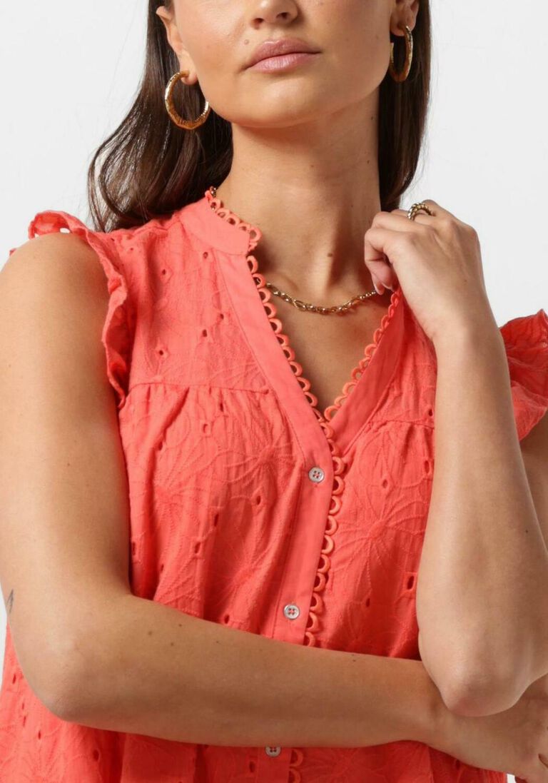 CO\\'COUTURE oranje co'couture mini jurk pola anglaise ss dress