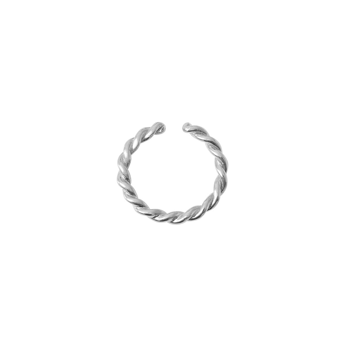 Faux piercing torsade en Argent