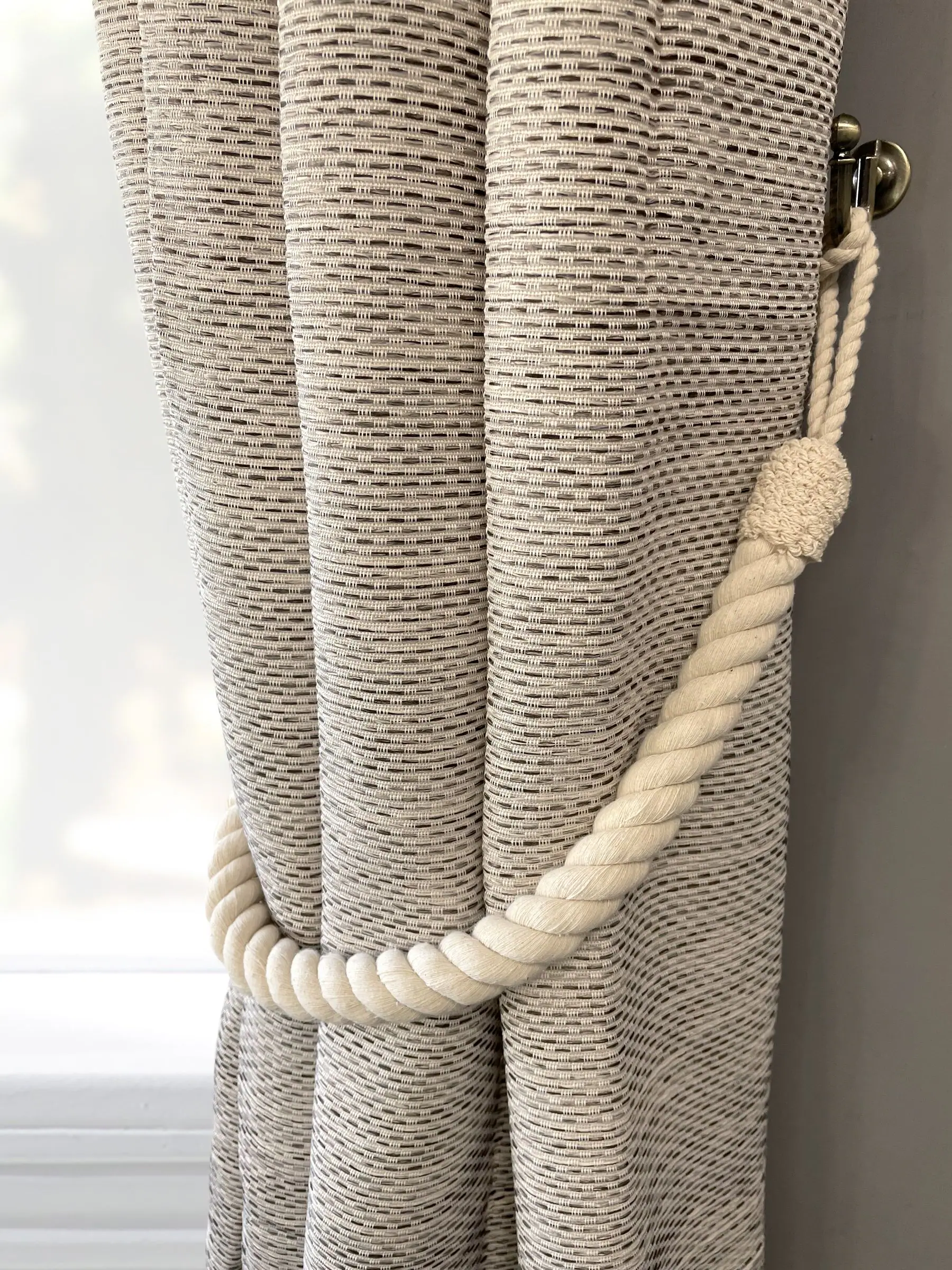 Laura Ashley Set of 2 Rope 100% Cotton Tiebacks