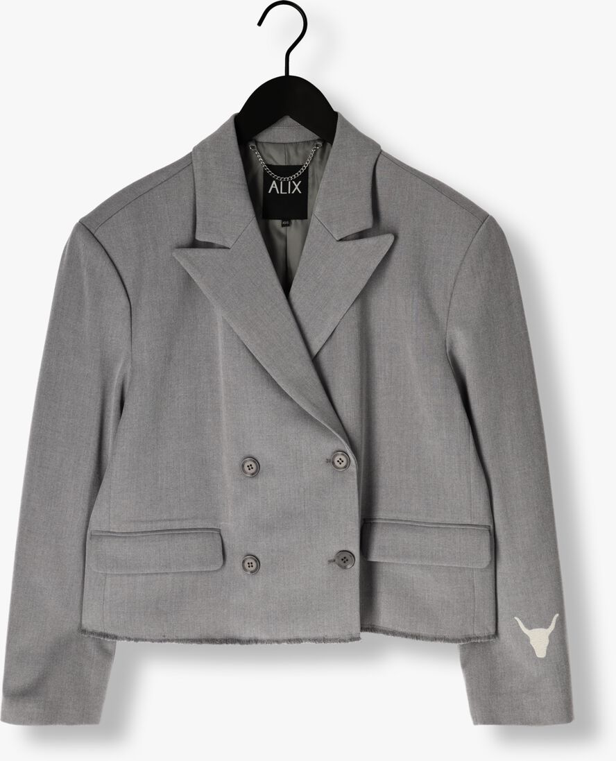 grijze alix the label blazer double breasted blazer