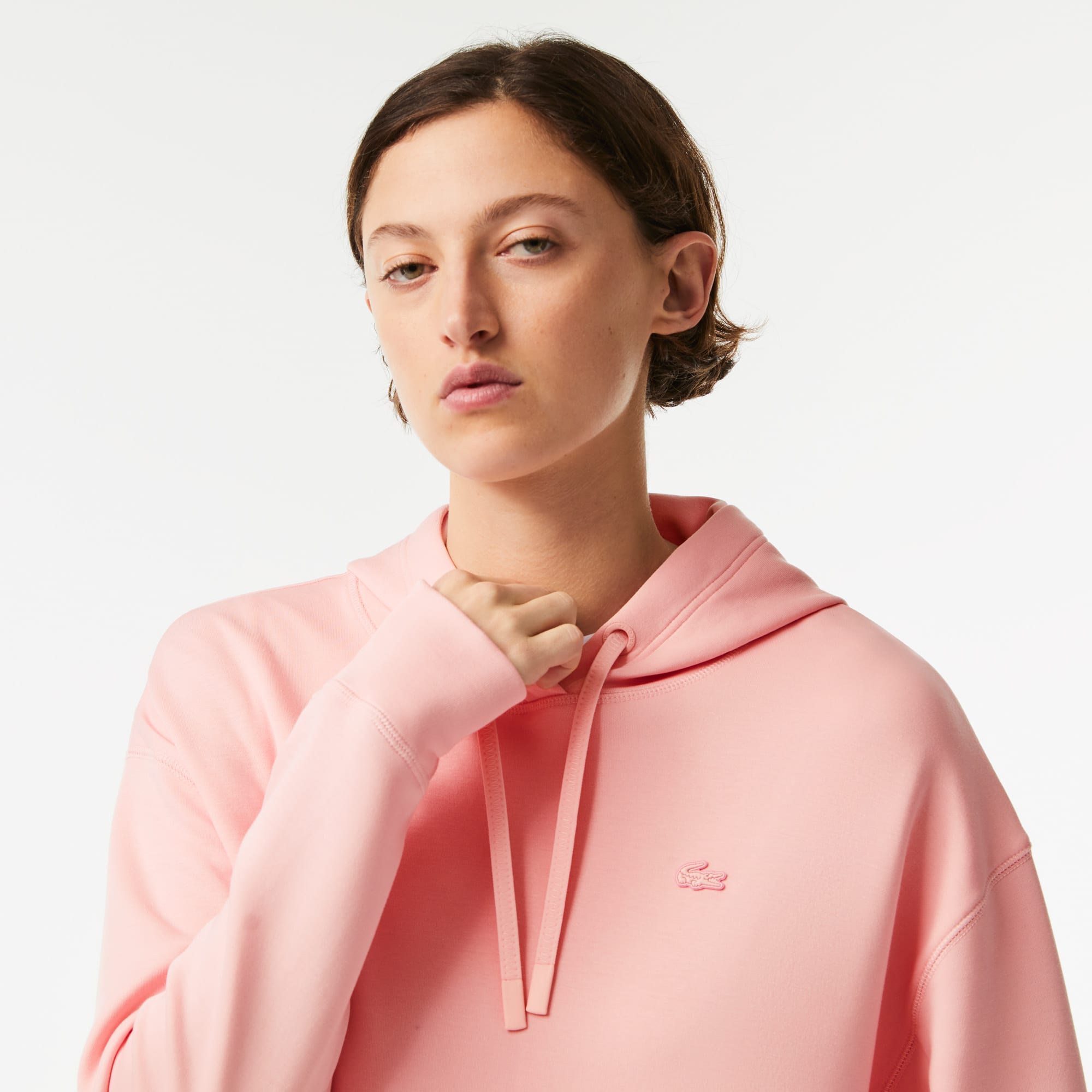 Sweatshirt à capuche Jogger femme Lacoste avec passe-pouce Sweatshirts - Rose - Lacoste - Femme