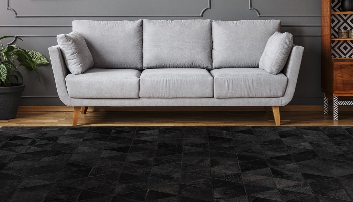 Padiro Fellteppich »Lavin 325  Lederteppich« rechteckig 8 mm Höhe 100 % Rindslederfell, Unikat